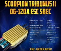 Scorpion TRIBUNUS II 06-120A (SBEC) Brushless Regler